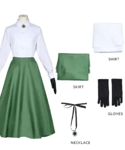 Violet Evergarden Cosplay Costume Green Skirt