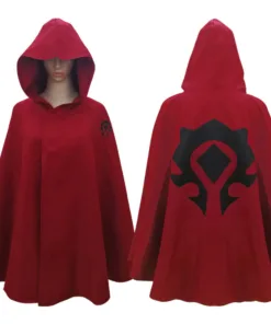 World of Warcraft Alliance Camp Cosplay Costume Red and Blue Cloak