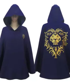 World of Warcraft Alliance Camp Cosplay Costume Red and Blue Cloak