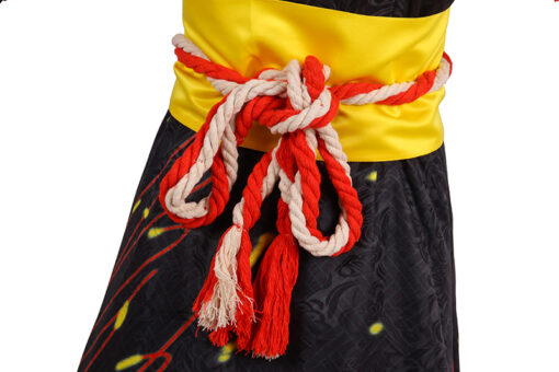 Dead or Alive Nyotengu Cosplay Costume Red & Black Kimono