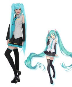 Vocaloid Hatsune Miku Uniform Dress Costume Top Skirt Suit